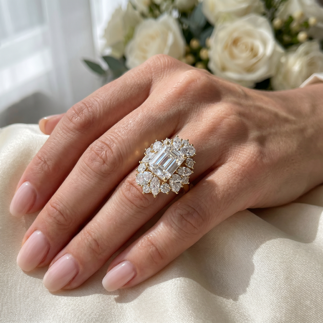 Pompeii3 7Ct Diamond Ring 14k Gold US 4 4
