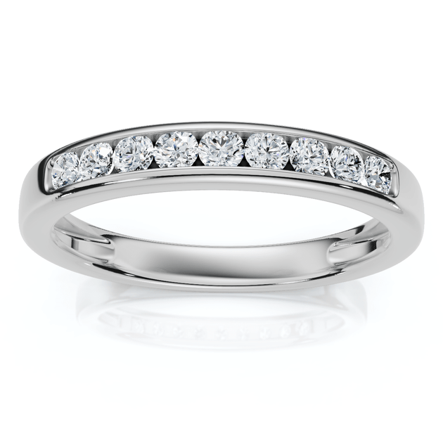 Pompeii3 1/4Ct Diamond Wedding Band Silver US 4.5 2