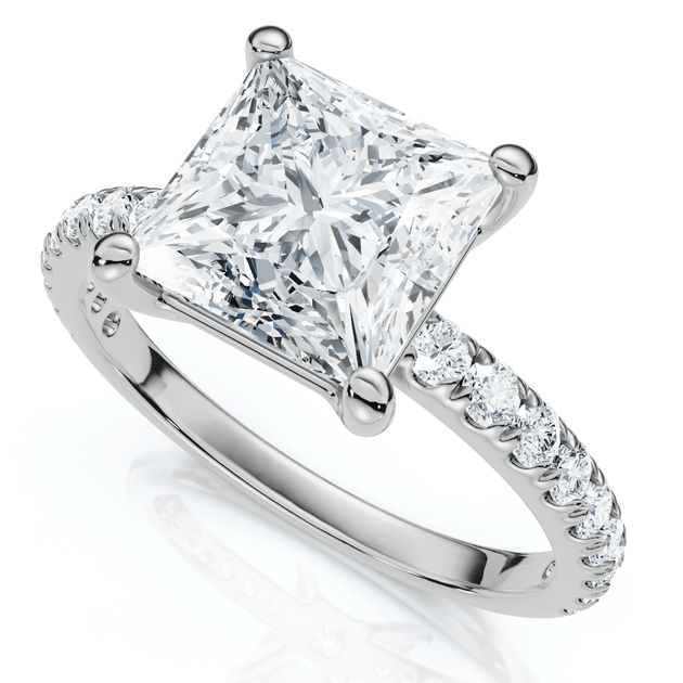 Pompeii3 Princess Cut Diamond Engagement Ring US 4 3