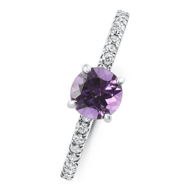Pompeii3 Amethyst Diamond Ring Gold US 6.5 4