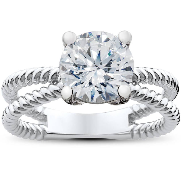 Pompeii3 Solitaire Braided Lily Engagement Ring Setting Multi US 7 2