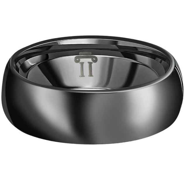 Pompeii3 Men's Tungsten Wedding Band Black US 12 2