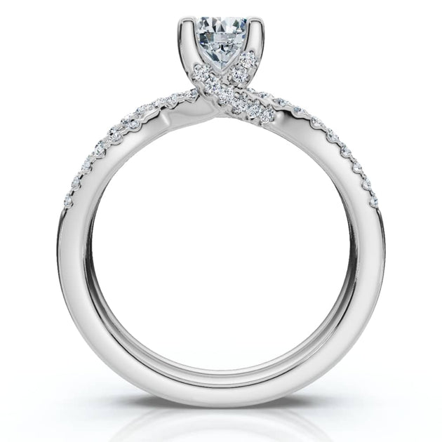 Pompeii3 Infinity Engagement Wedding Ring Set 14k Gold US 7.5 3