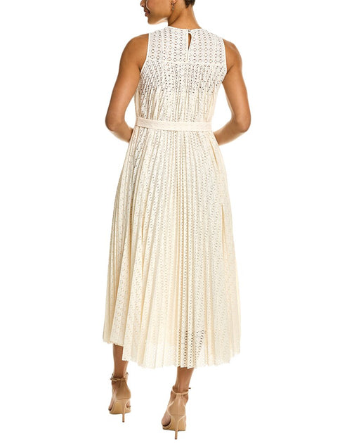 BOSS Hugo Boss Pleated Midi Dress White US 6 3