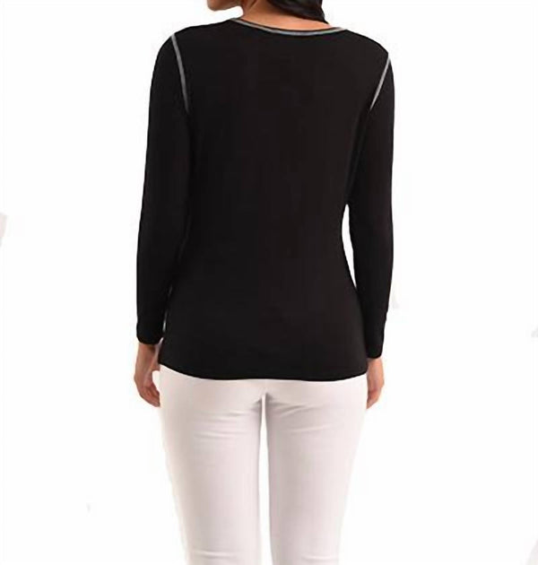 french kyss Grace Long Sleeve Top Black XSmall 4
