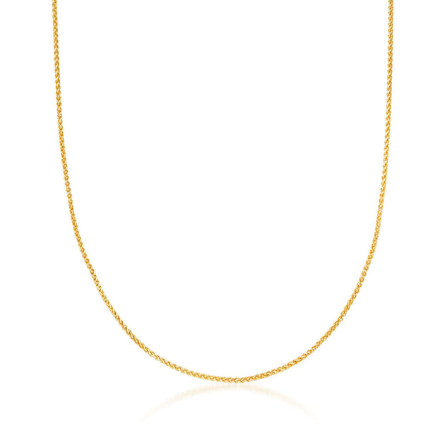 Ross-Simons Wheat Chain Necklace Yellow Gold 1.2mm 2