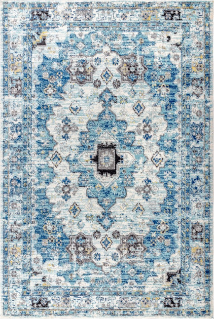 Jonathan Y Tapis Persan Moderne Turquoise 3