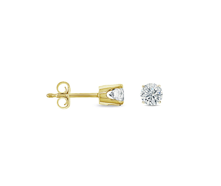 Diana M. Diamond Earrings Yellow Gold White 2
