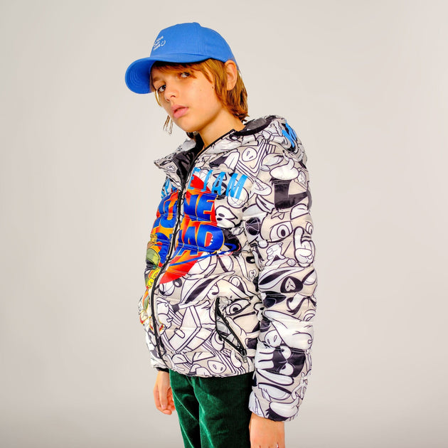 Members Only Boys Packable Tune Squad Jacket Black US 5 4