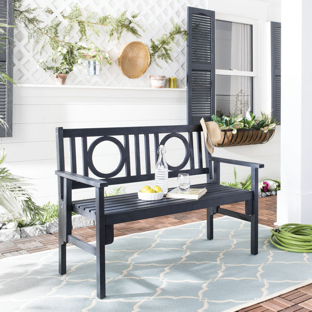 Safavieh Piedmont Folding Bench Grey 4