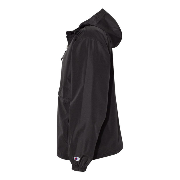 Champion Packable Quarter-Zip Jacket Black Large 4