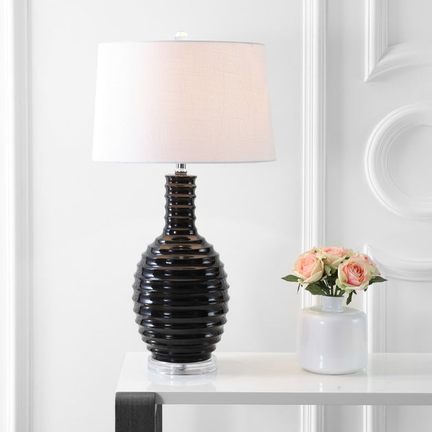 Lampe de table LED en céramique Jonathan Y Dylan 29,5" 2