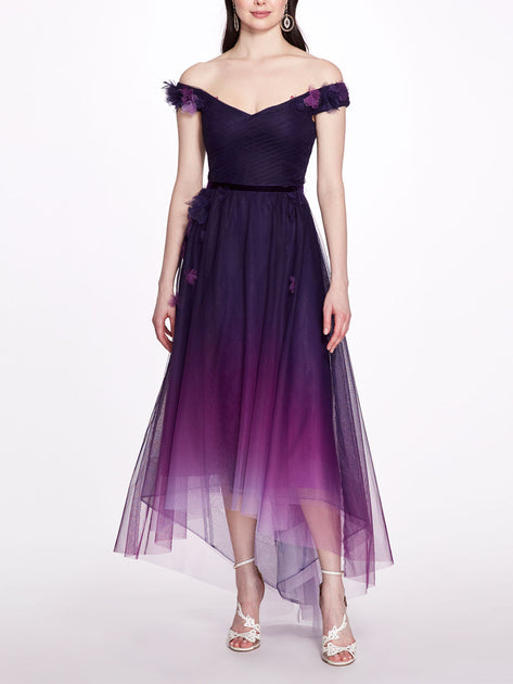 sachin and babi light blue dress Marchesa Notte Sprinkled Midi Dress