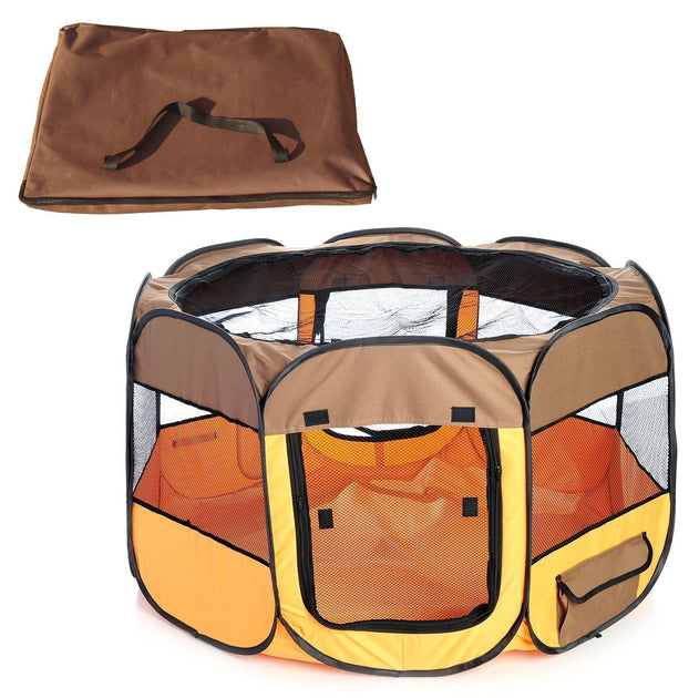 Pet Life All-Terrain Collapsible Wire-Framed Dog Playpen Large 4