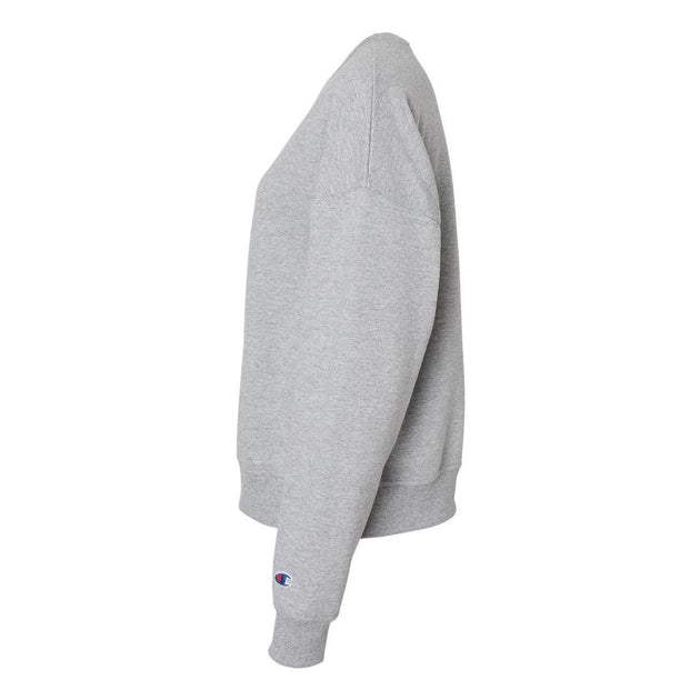 Champion Damen Powerblend Crewneck Sweatshirt Beige Small 4