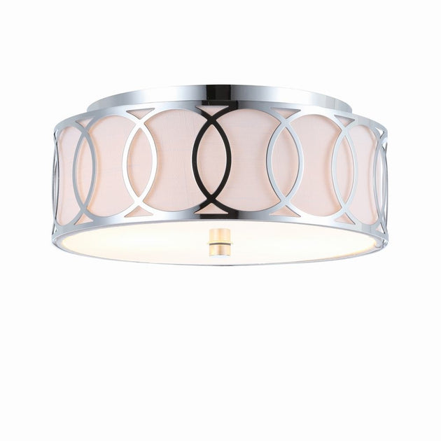 Jonathan Y Aria 2-Light LED Flush Mount Metal Chrome 12.25 in 3