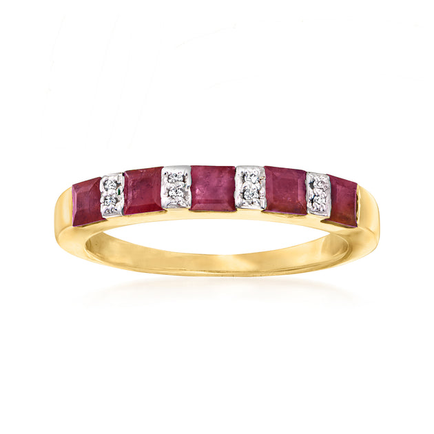 Ross-Simons Ruby Diamond Accent Ring Multi US 5 2