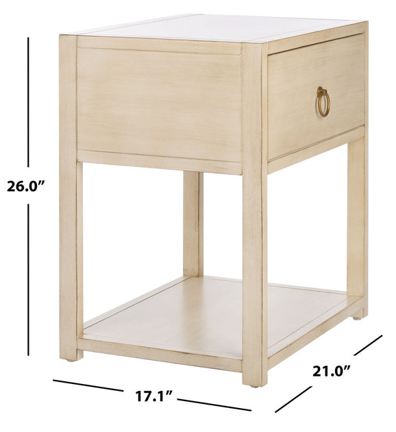 Safavieh Yudi Nightstand Antique White 4