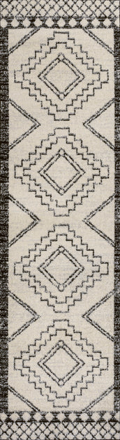 Jonathan Y Amir Area Rug Charcoal Black Ivory 2