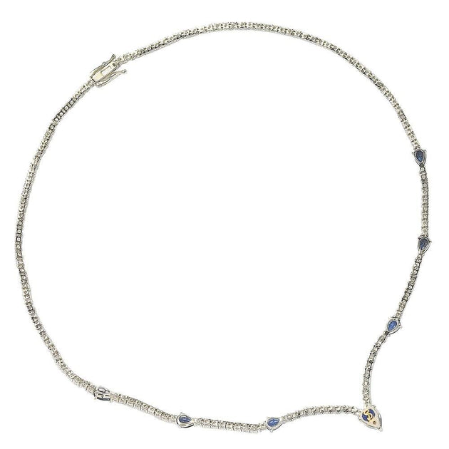 Suzy Levian Evening Necklace Blue 3