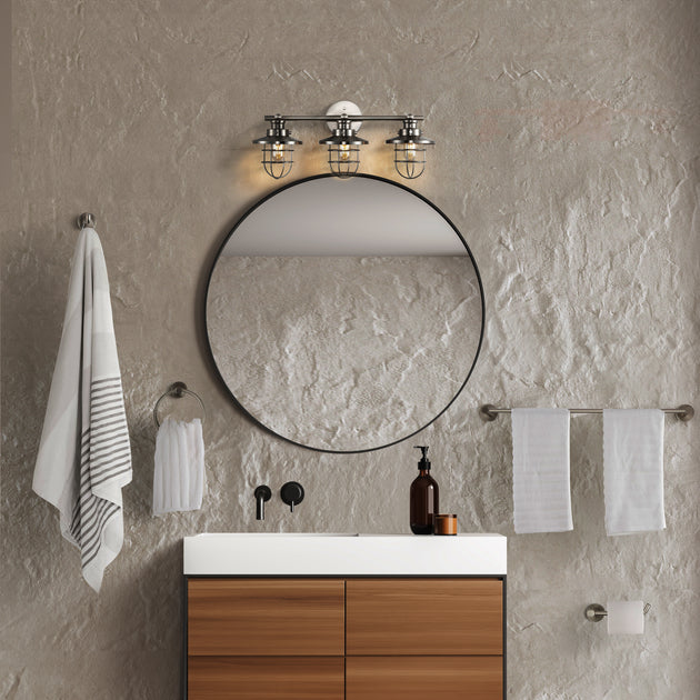 Jonathan Y Avalon 26-inch 3-Light Vanity Light Gold 4