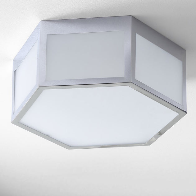 Jonathan Y Moderno Hexagon Metal LED Flush Mount Chrome 4