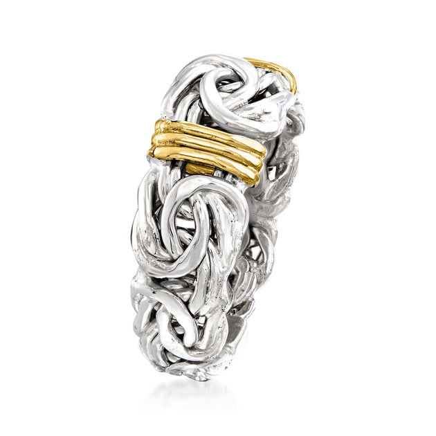 Ross-Simons Byzantine Ring Sterling Silver Gold US 5 4