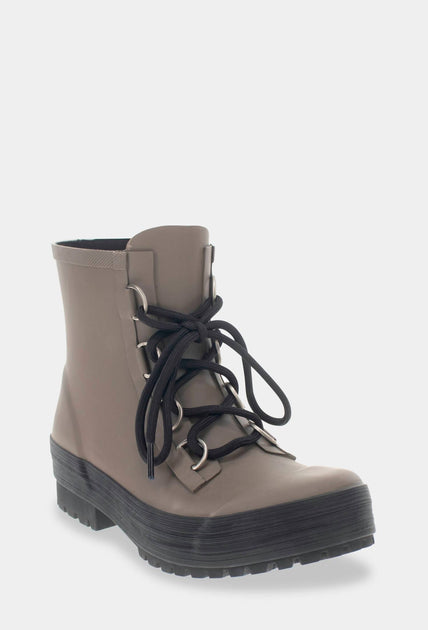 Chooka Ava Lace-Up Ankle Rain Boot Beige US 9 2