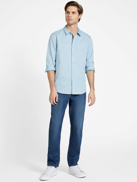 Guess Factory Nolan Shirt Blue Large 3