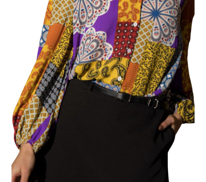 LENA Patchwork Top Multi Medium Female 4