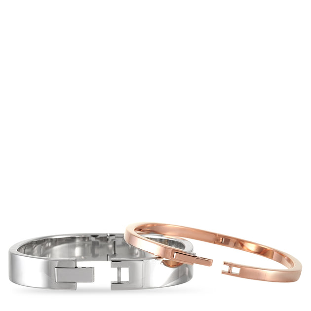 Calvin Klein Hook Bangle Bracelet Set Rose Gold 6