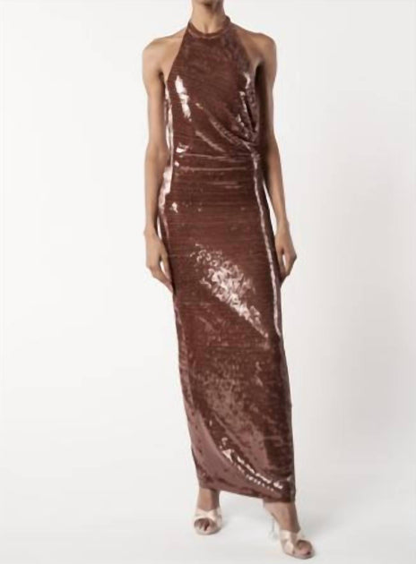 RONNY KOBO Alix Dress In Brown