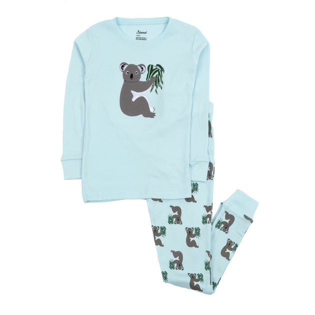Leveret Kids Two Piece Cotton Pajamas Blue 3T 2