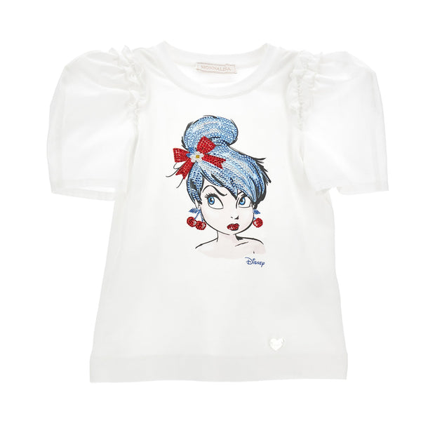 Monnalisa Tinker Bell T-Shirt White US 5T 3
