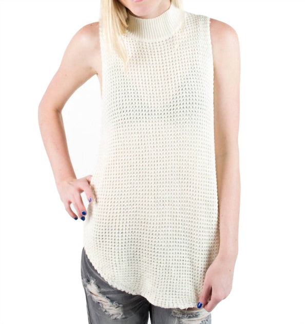 MINKPINK Bittersweet Tunic Sweater Beige Small 2