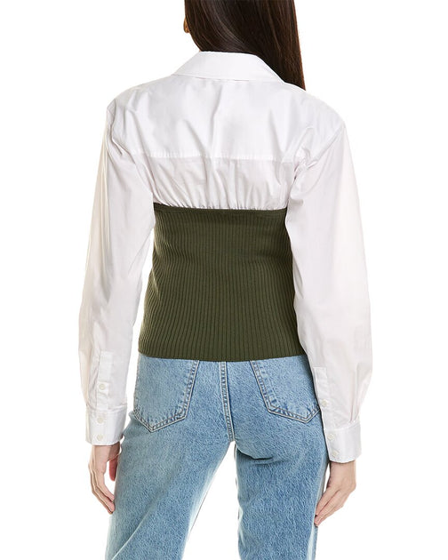 Tanya Taylor Anya Knit Top White XS 3