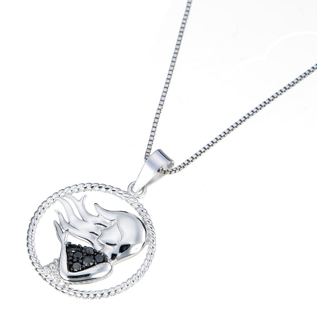 Vir Jewels Zodiac Pendant Black 1/8 cttw 4