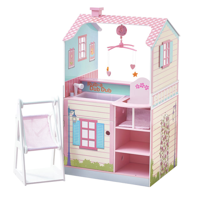Teamson Kids TD-11460A Wooden Doll Nursery Changing Station Multicolor 2