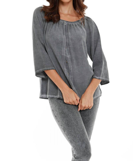 french kyss Luciana Top Grey Large 2