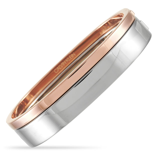 Calvin Klein Hook Bangle Bracelet Set Rose Gold 4