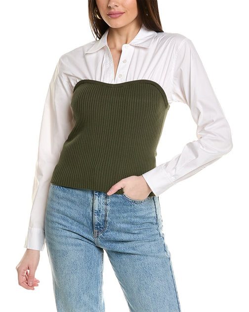Tanya Taylor Anya Knit Top White XS 2