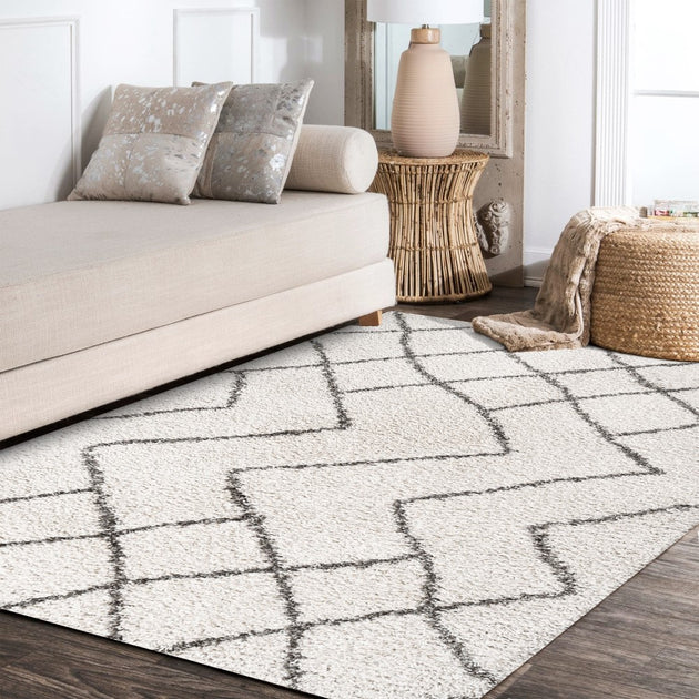 Jonathan Y Inca Marokkanischer Diamant-Shag Teppich 4