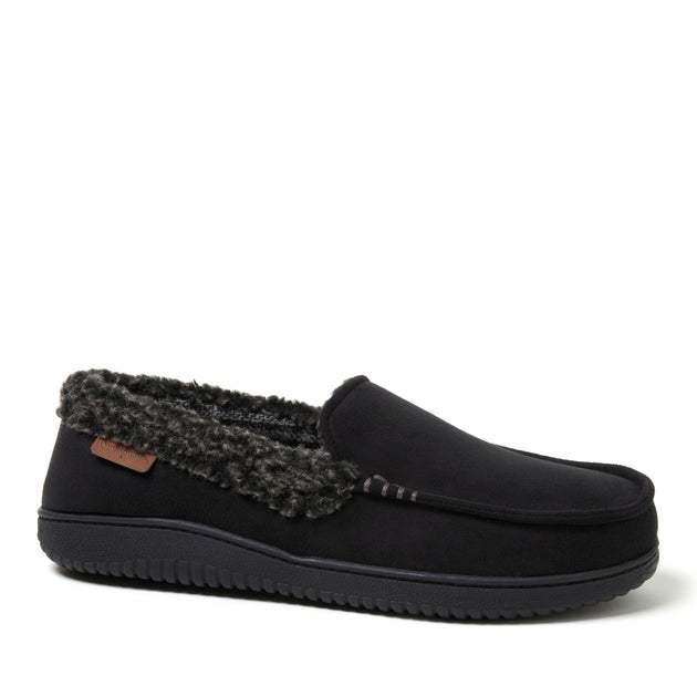 Dearfoams Alexander Microsuede Moccasin Slipper Brown Medium 2