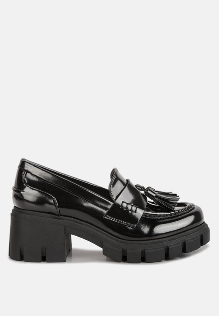 London Rag Jonah Chunky Loafers Black US 9 2