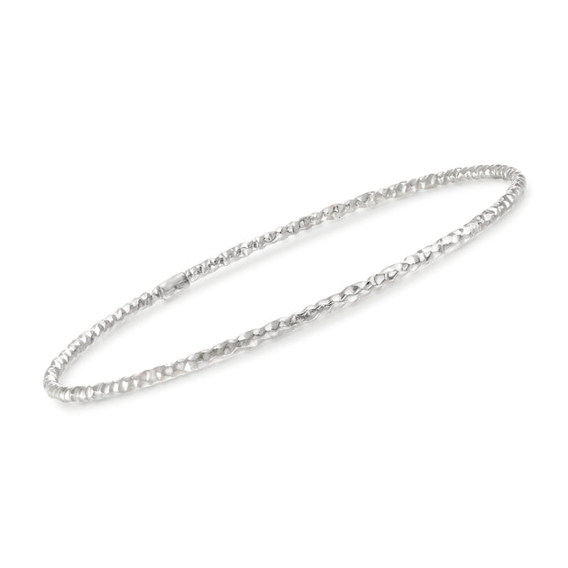 Ross-Simons Two-Tone Sterling Silver Bangle Bracelet Set Silver 4