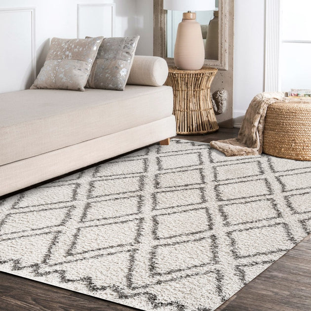 Tapis Shag Jonathan Y Soller Motif Losanges 4