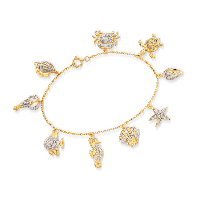 Ross-Simons Sea Life Charm Bracelet White 2