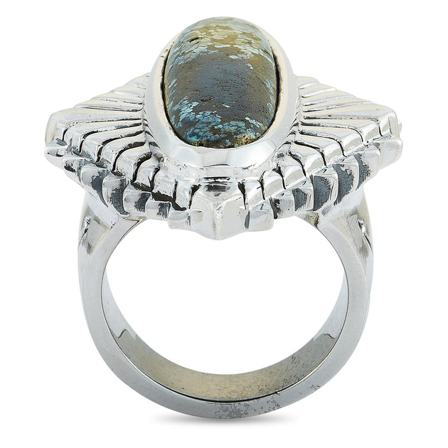 King Baby Concho Ring Silver Turquoise US 7 3