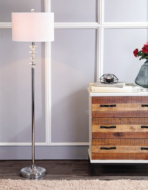 Jonathan Y Mia LED Floor Lamp Chrome 2