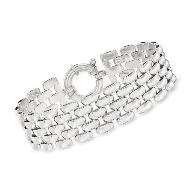 Ross-Simons Panther-Link Bracelet Silver 2